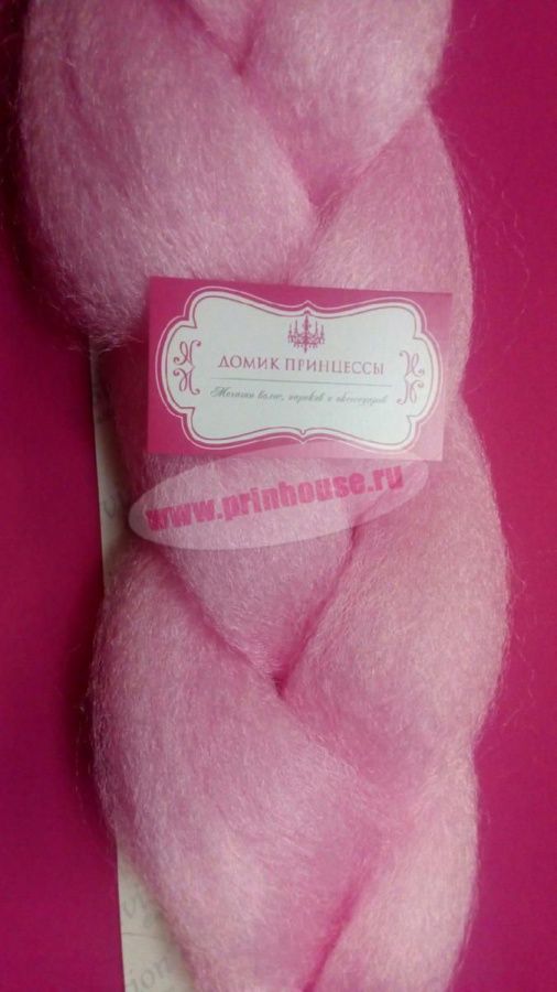 Фото Канекалон для афрокосичек 200 грамм цвет PC28 светло-розовый - магазин  "Домик Принцессы"