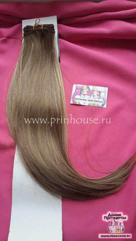 Фото Волосы на заколках искусственные 8 лент термо цвет 12H124 длина 60 см - магазин  "Домик Принцессы"