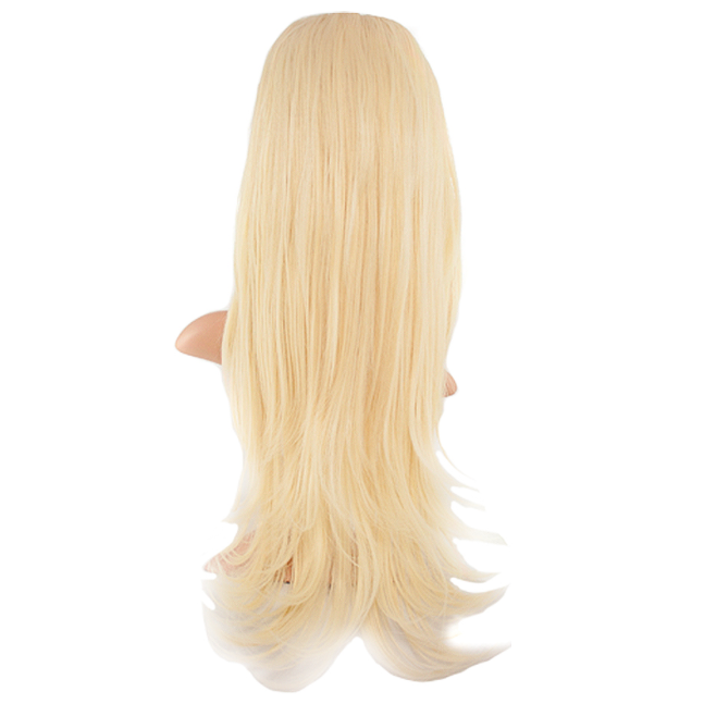 Фото Накладка из искусственных термо волос цвет 613 блонд 60см легкий локон - магазин  "Домик Принцессы"