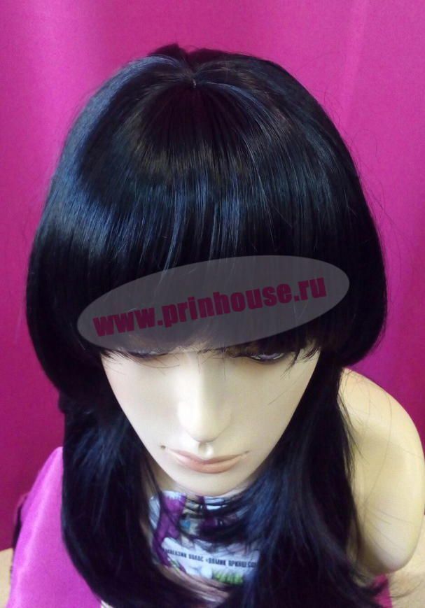 Фото Парик из искусственный волос средней длины с челкой Цвет 1 - магазин  "Домик Принцессы"