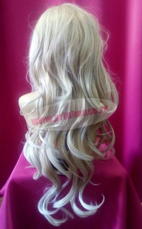 Фото Парик из искусственных волос длинный локоны Термо цвет пепельный LG26T613A - магазин  "Домик Принцессы"
