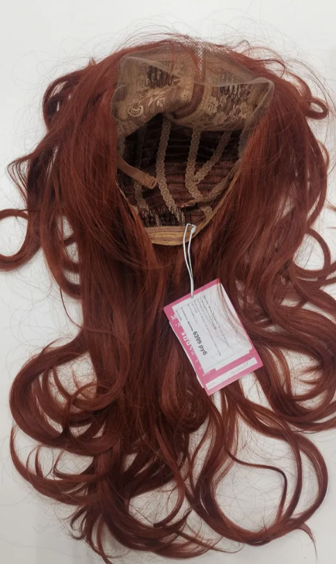Фото Парик на сетке 56см рыжий #130F с имитацией детских волос/150% - магазин  "Домик Принцессы"