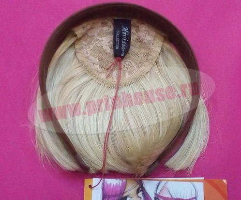 Фото Челка из искусственных волос на ободке цвет 26 - магазин  "Домик Принцессы"