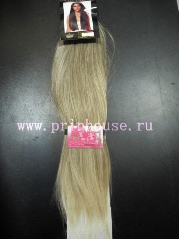 Фото Волосы на заколках термо искусственные мелированный блонд №10BT613О - магазин  "Домик Принцессы"
