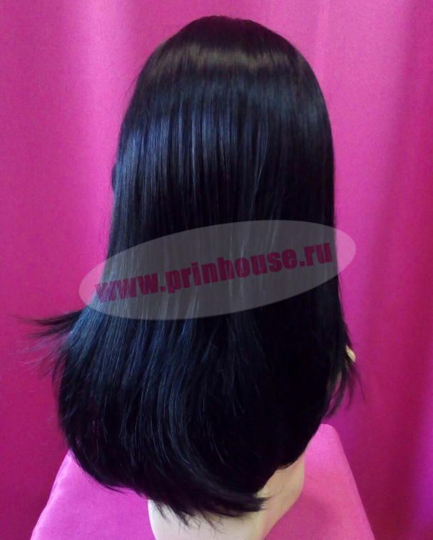 Фото Парик из искусственный волос средней длины с челкой Цвет 1 - магазин  "Домик Принцессы"