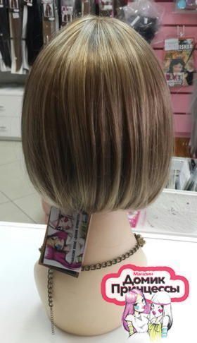 Фото Парик каре стильная прическа цвет блонд с мелированием Z-L12/124 - магазин  "Домик Принцессы"