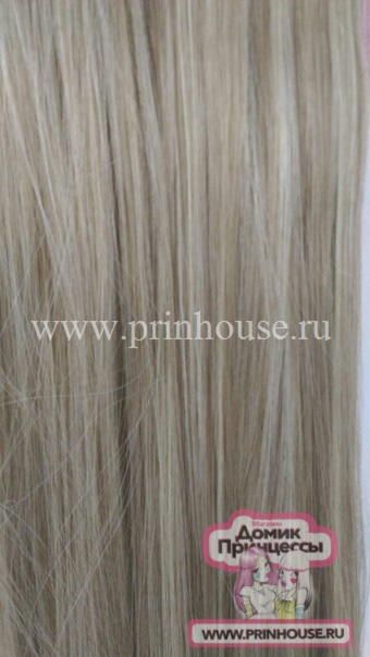 Фото Искусственные волосы на заколках 55см матовые термо 8 лент цвет блонд микс №HО16/613О - магазин  "Домик Принцессы"