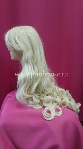 Фото Парик супер длинный искусственный косплей цвет блонд 100 см - магазин  "Домик Принцессы"