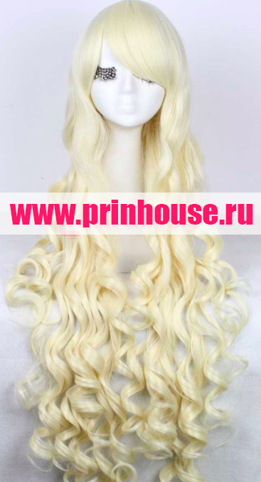Фото Парик супер длинный искусственный косплей блонд 100 сантиметров - магазин  "Домик Принцессы"