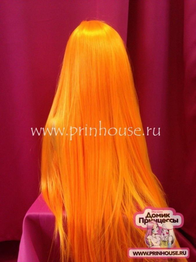 Фото Парик супер длинный искусственный 70 см Цвет №12 светло- оранжевый - магазин  "Домик Принцессы"
