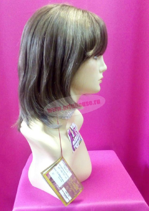 Фото Парик моно простриженное длинное каре  из натуральных волос цвет #12н24 - магазин  "Домик Принцессы"
