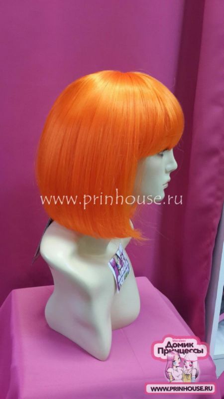 Фото Парик каре цвет оранжевый - магазин  "Домик Принцессы"