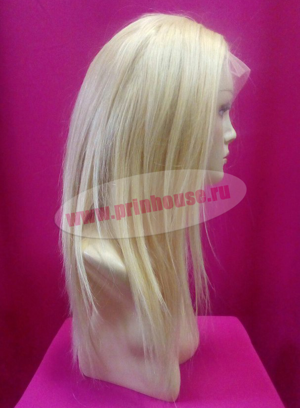 Фото Парик натуральный на сетке цвет блонд без челки - магазин  "Домик Принцессы"