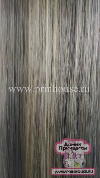 Фото Волосы на заколках искусственные 8 лент термо яркий оттенок 10h124 длина 45см - магазин  "Домик Принцессы"