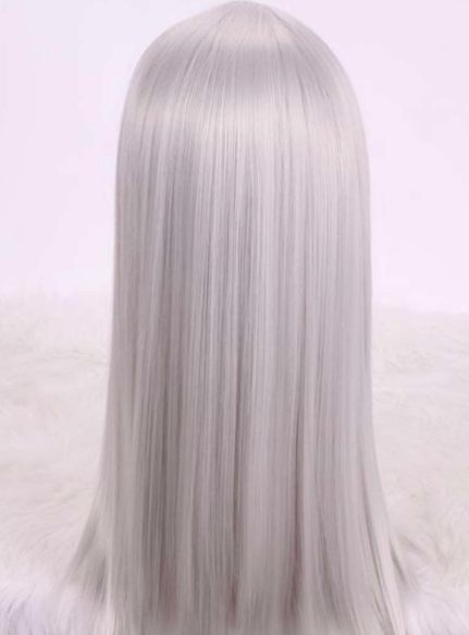 Фото Прямой серый косплей парик 60 см арт.ZY13 - магазин  "Домик Принцессы"
