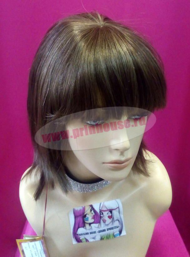 Фото Парик моно простриженное длинное каре из натуральных волос цвет 12н24 - магазин  "Домик Принцессы"