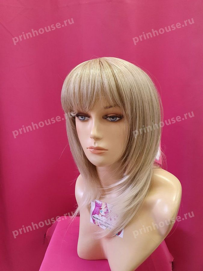 Фото Парик термо каскад с челкой цвет мелированный блонд 15bt613 - магазин  "Домик Принцессы"