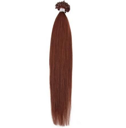 Фото Волосы для наращивания европейские 100 прядей прямые 100 прядей 60см цвет 33 медный - магазин  "Домик Принцессы"