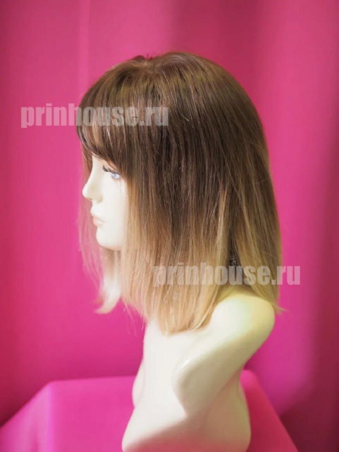 Фото Натуральный парик из славянских волос каре цвет омбре - магазин  "Домик Принцессы"
