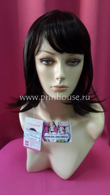 Фото Парик стильная стрижка с челкой термо Цвет 4 шоколад - магазин  "Домик Принцессы"