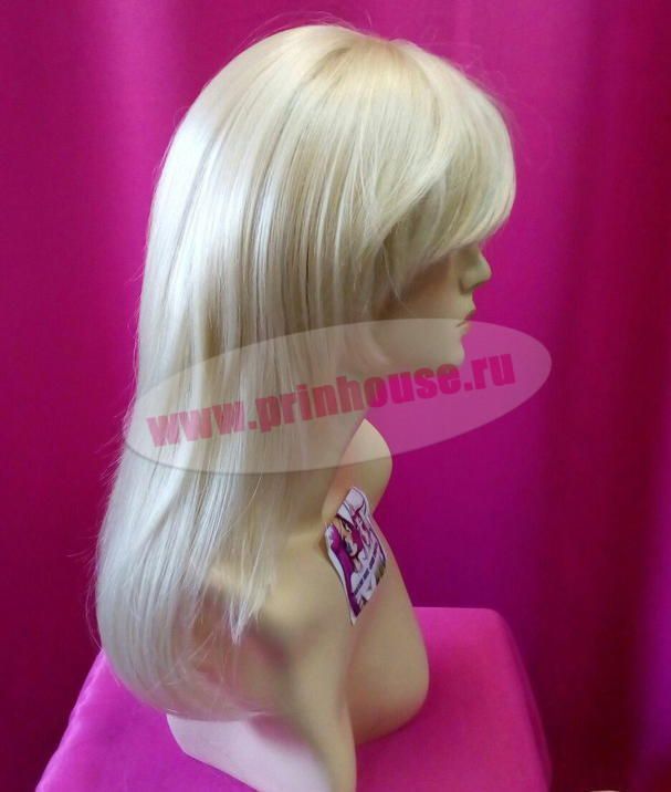 Фото Парик из искусственный волос средней длины с челкой Цвет блонд 613 - магазин  "Домик Принцессы"