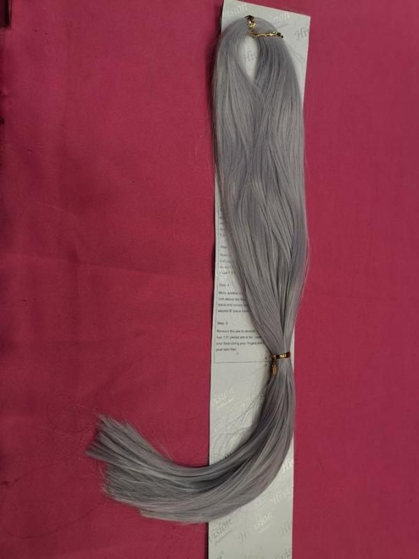 Фото Канекалон супер гладкий 70см цвет серый пепельный - магазин  "Домик Принцессы"