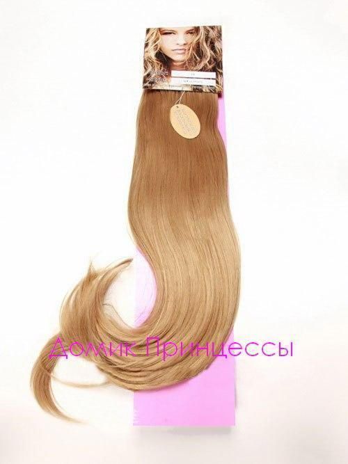 Фото Искусственные волосы на заколках 55см матовые термо 8 лент цвет №27О - магазин  "Домик Принцессы"