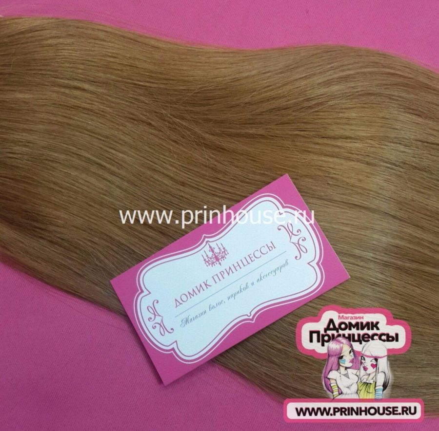 Фото Волосы для наращивания европейские 100 прядей прямые 100 прядей 60см цвет 16 средне русый - магазин  "Домик Принцессы"