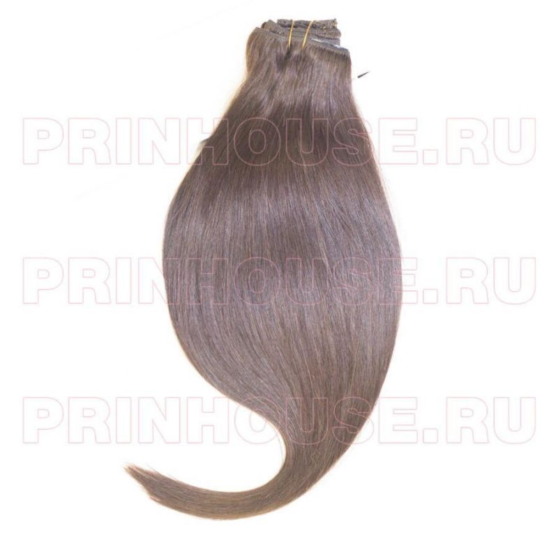Фото Волосы на заколках 55 см 8 лент прямые цвет №2 - магазин  "Домик Принцессы"