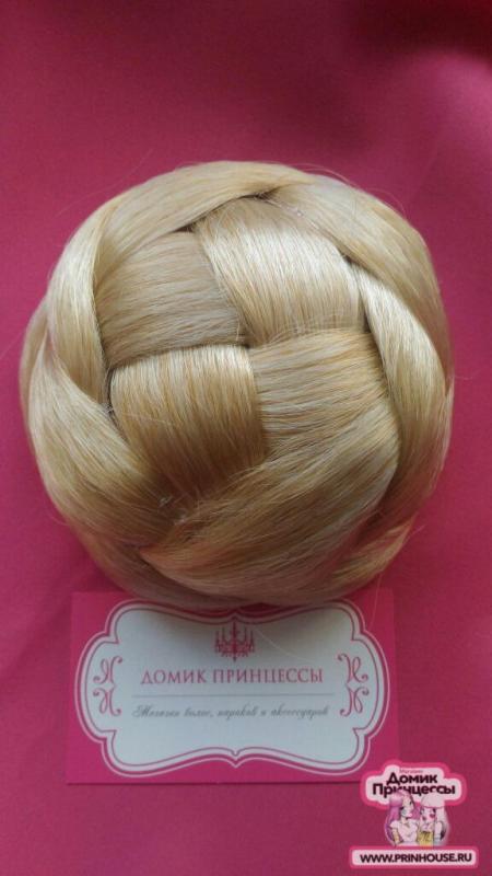 Фото Кичка накладная переплетенная цвет 1003 блонд - магазин  "Домик Принцессы"