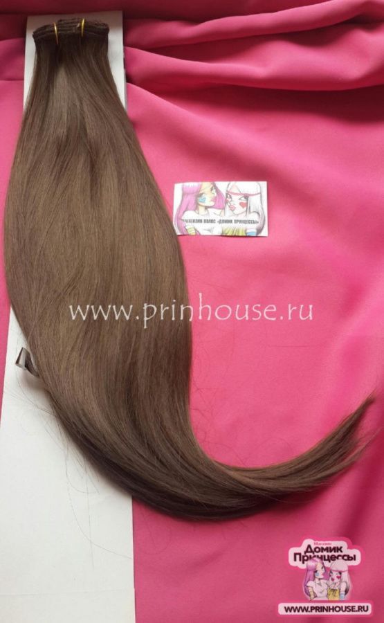 Фото Волосы на заколках искусственные 8 лент термо цвет 9 длина 60 см - магазин  "Домик Принцессы"