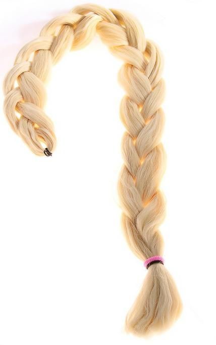 Фото Коса искусственная на резинке цвет светлый блонд - магазин  "Домик Принцессы"