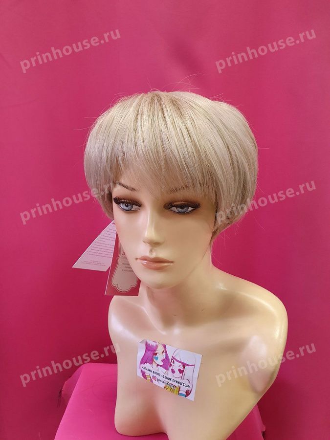 Фото Парик короткий с челкой цвет холодный блонд 101 - магазин  "Домик Принцессы"