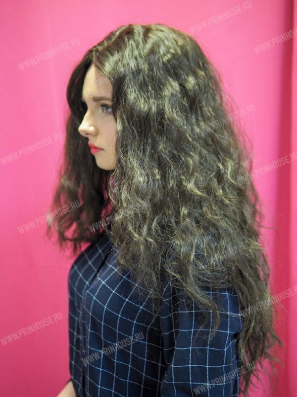 Фото Парик из искусственного волоса цвет 8 светлый шоколад - магазин  "Домик Принцессы"