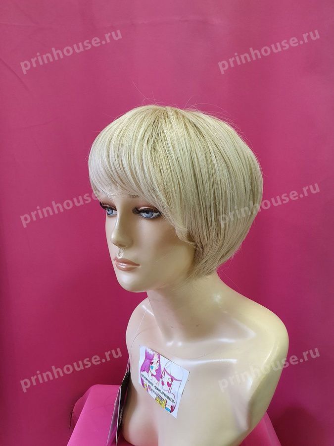 Фото Парик короткий с челкой цвет мелированный блонд 15Т613 - магазин  "Домик Принцессы"