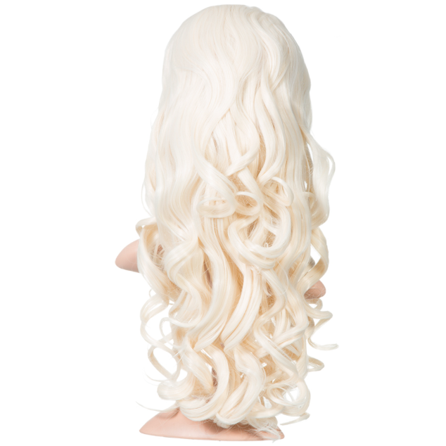 Фото Накладка из искусственных термо волос цвет 122 пепельный блонд 60см локоны - магазин  "Домик Принцессы"