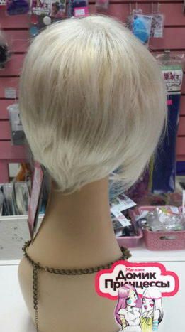 Фото Парик искусственный модная ассиметричная стрижка Цвет 266T Яркий блонд - магазин  "Домик Принцессы"