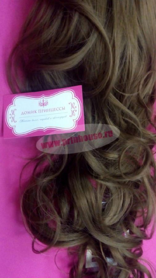 Фото Хвост на крабе из искусственных волос термо цвет 12 - магазин  "Домик Принцессы"
