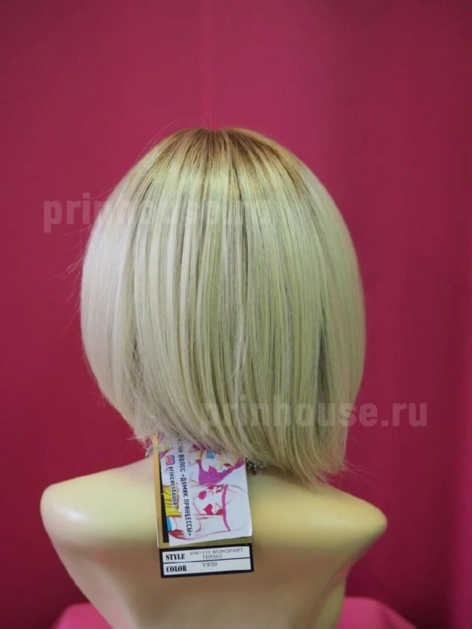 Фото Парик каре с челкой термо цвет блонд омбре - магазин  "Домик Принцессы"