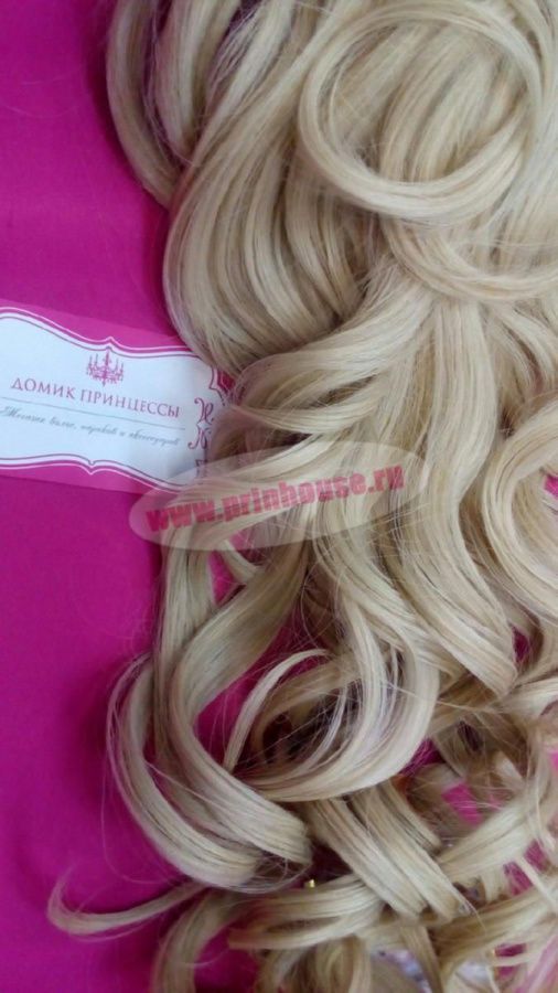 Фото Хвост на крабе из искусственных волос термо цвет 122 - магазин  "Домик Принцессы"