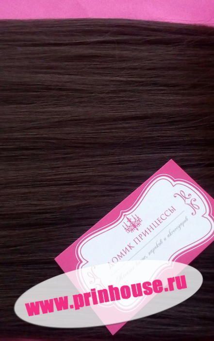 Фото Волосы прямые на леске искусственные цвет #6 лесной орех - магазин  "Домик Принцессы"