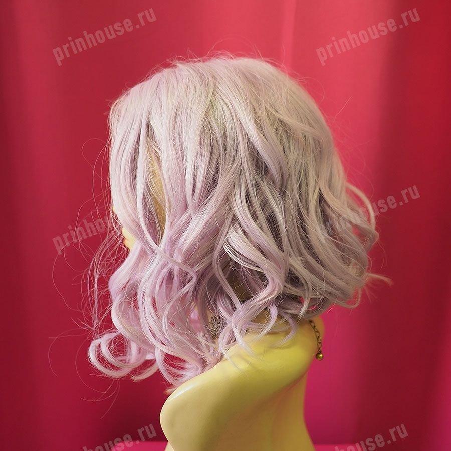 Фото Парик на сетке стрижка каре лавандовый цвет - магазин  "Домик Принцессы"