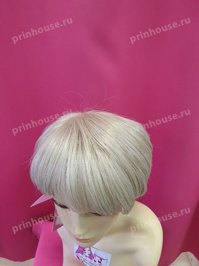 Фото Парик короткий с челкой цвет холодный блонд 101 - магазин  "Домик Принцессы"
