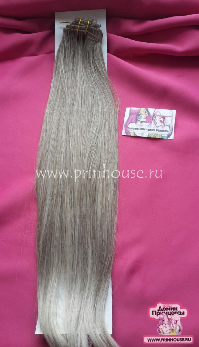 Фото Волосы на заколках искусственные 8 лент термо цвет 10T122 длина 60 см - магазин  "Домик Принцессы"