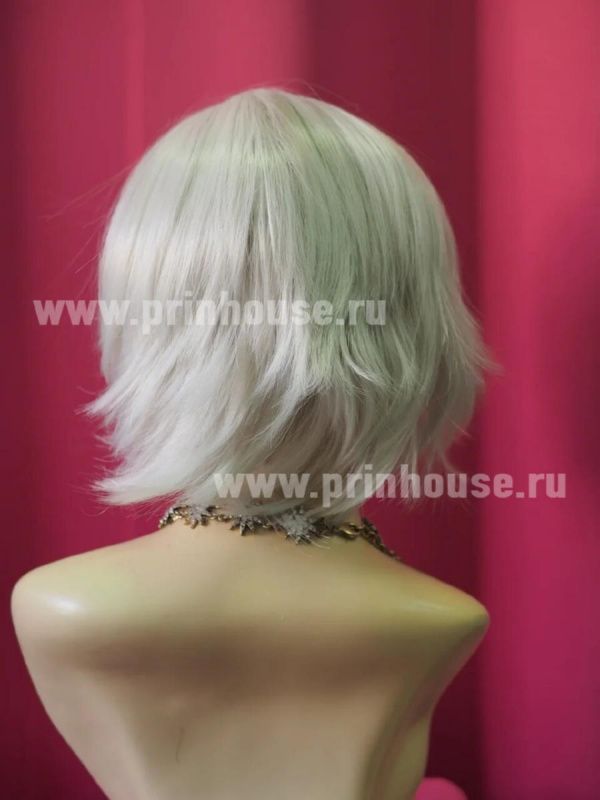 Фото Парик косплей короткий филированный цвет белый - магазин  "Домик Принцессы"