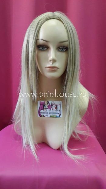 Фото Парик термо с прямым пробором Цвет 24BT613 мелированный блонд - магазин  "Домик Принцессы"