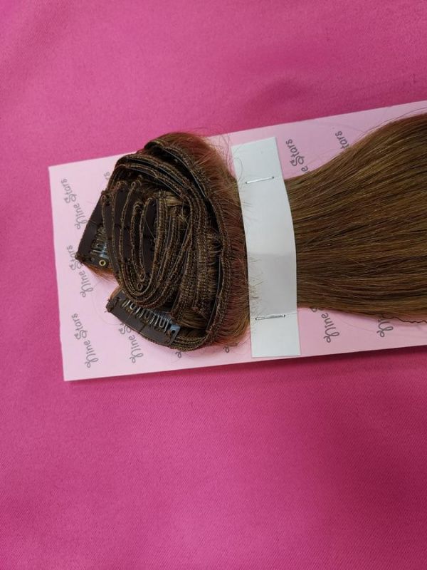 Фото Натуральные волосы на заколках люкс 60см 120 грамм цвет 12 - магазин  "Домик Принцессы"
