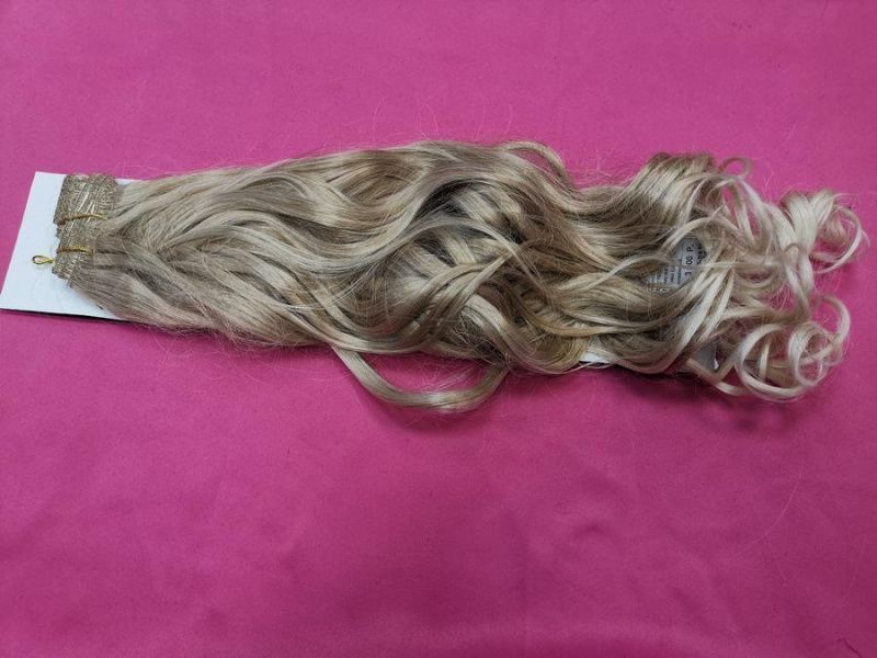 Фото Волосы искусственные канекалон термо на заколках 8 лент 65см локоны Цвет 14ВТО122О - магазин  "Домик Принцессы"