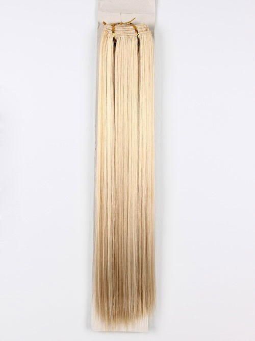 Фото Волосы на заколках искусственные 8 лент термо цвет 26 песочный блонд длина 45см - магазин  "Домик Принцессы"