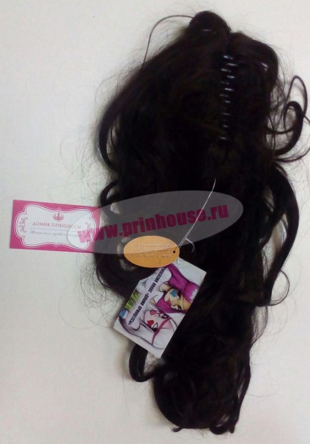 Фото Хвост на крабе из искусственных волос термо цвет 6 - магазин  "Домик Принцессы"